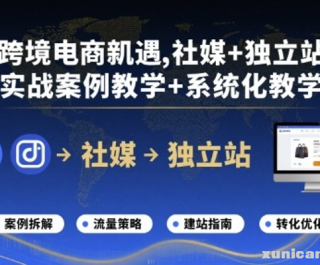 跨境电商新机遇，社媒+独立站，实战案例教学+系统化教学